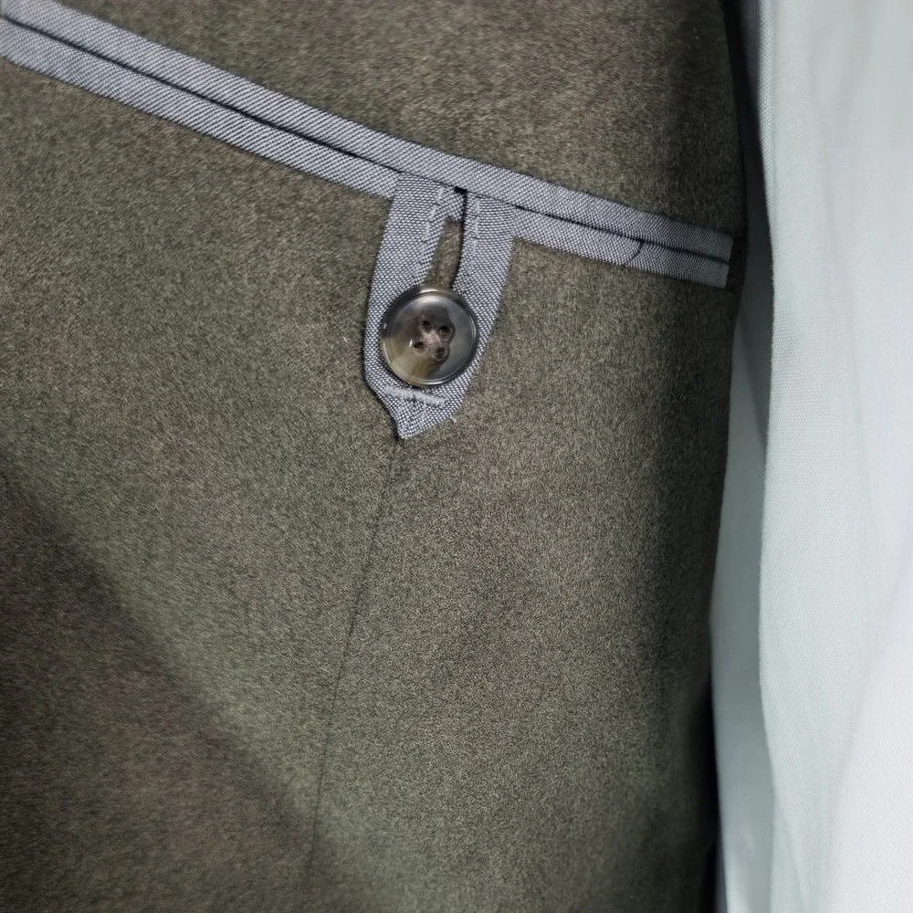 Michael Kors Sport Coat Men 44R Green Faux Suede Classic Fit Quiet Luxury NWT